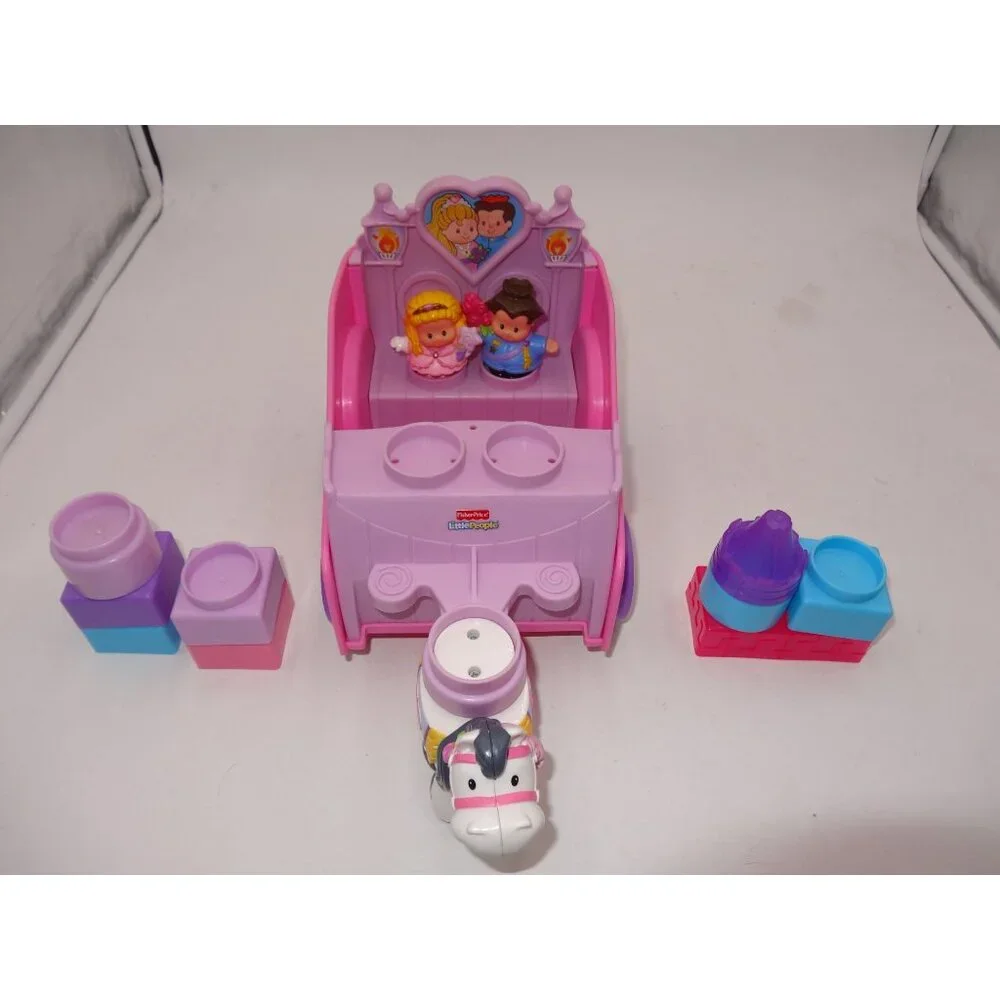 Fisher-Price Little People Princess Carriage With Prince Princess‎ & Blocks